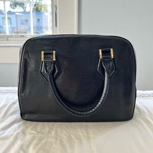 Louis Vuitton Sablon Pont Neuf Bag in Black Epi Leather - Vintage